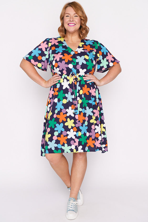 Jaz Daisy Spot Dress – Daisy Spot knee length dress
