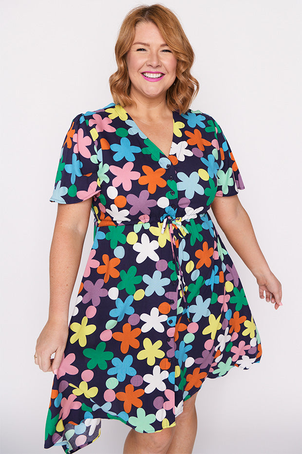 Jaz Daisy Spot Dress – Daisy Spot knee length dress