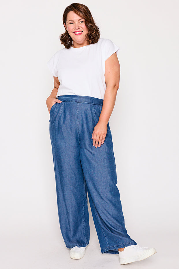 Talitha Chambray Pant – Chambray wide leg pants
