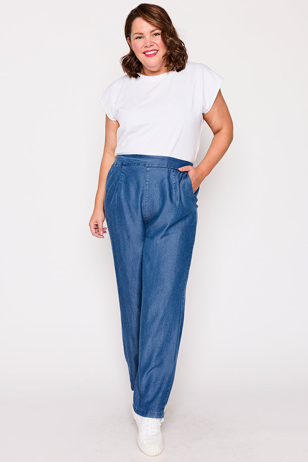 Talitha Chambray Pant – Chambray wide leg pants