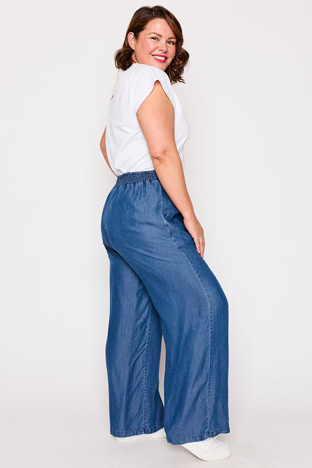 Talitha Chambray Pant – Chambray wide leg pants