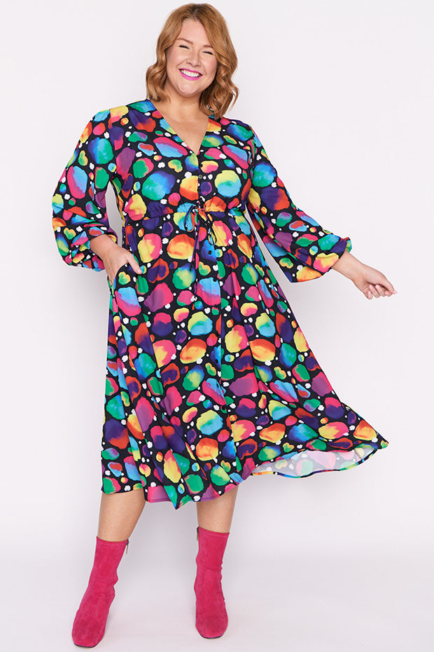 Marlene Arty Spot Dress – Arty Spot midi dress