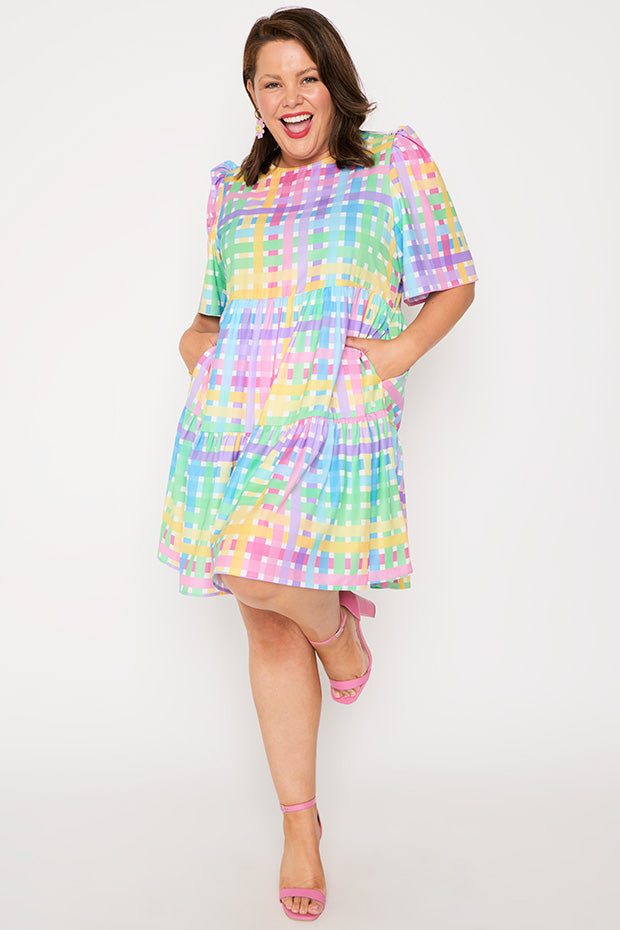 Jackson Rainbow Weave Dress – Rainbow Weave mini dress