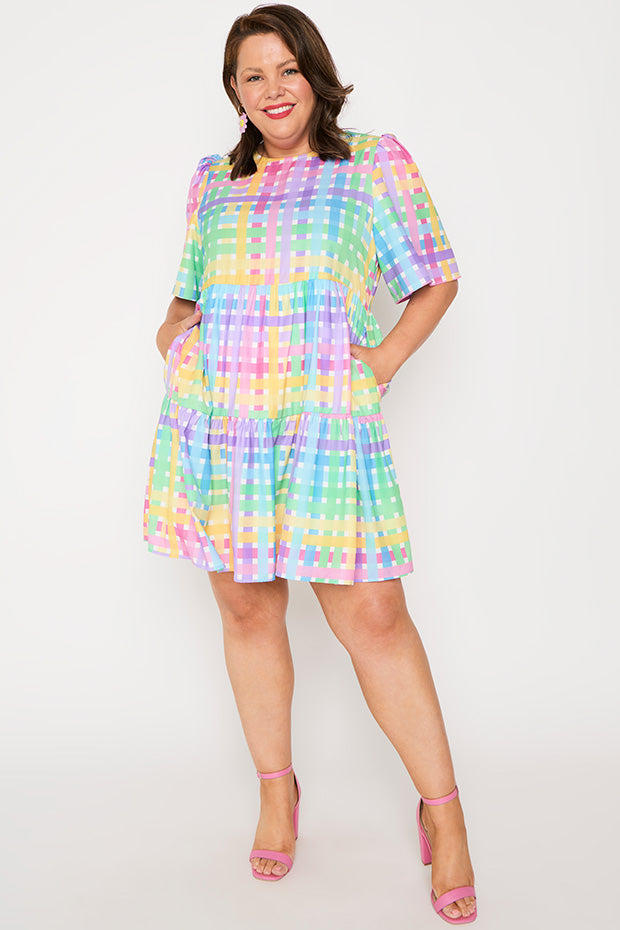 Jackson Rainbow Weave Dress – Rainbow Weave mini dress