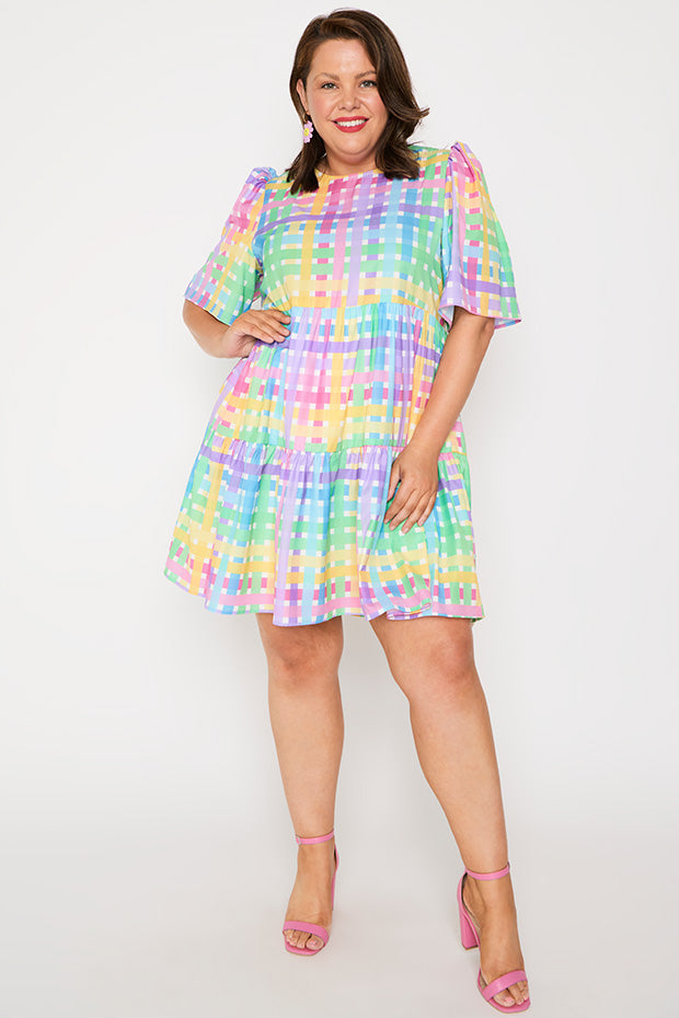 Jackson Rainbow Weave Dress – Rainbow Weave mini dress
