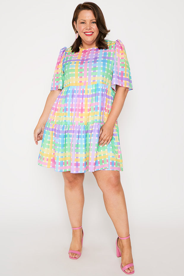 Jackson Rainbow Weave Dress – Rainbow Weave mini dress