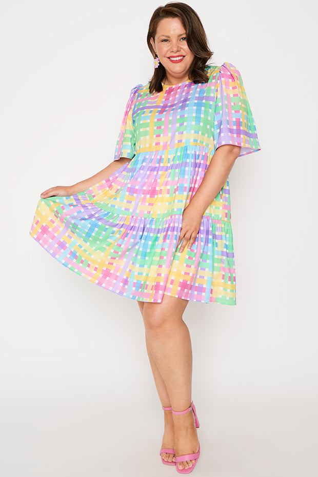 Jackson Rainbow Weave Dress – Rainbow Weave mini dress