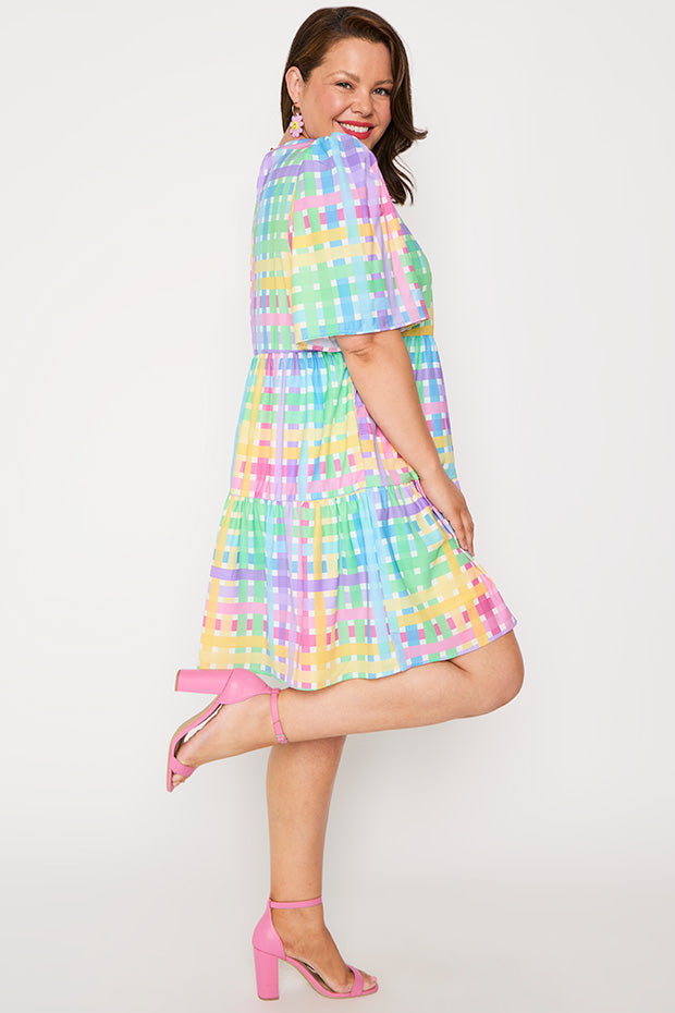 Jackson Rainbow Weave Dress – Rainbow Weave mini dress