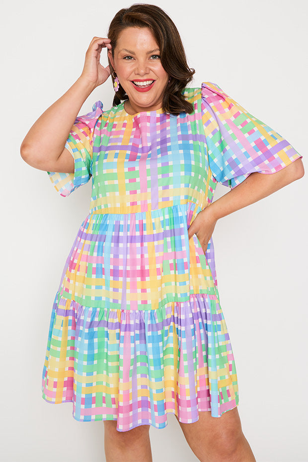 Jackson Rainbow Weave Dress – Rainbow Weave mini dress