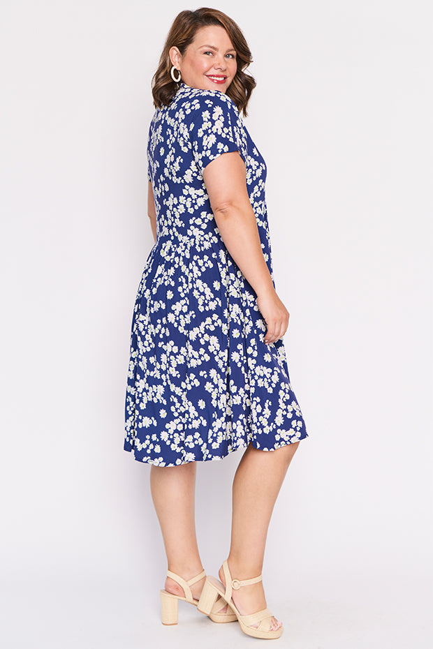 Kimba Blue Petal Whimsy Dress – Blue Petal Whimsy shirt dress