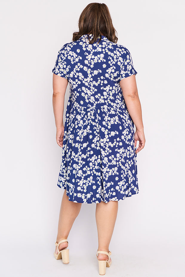 Kimba Blue Petal Whimsy Dress – Blue Petal Whimsy shirt dress