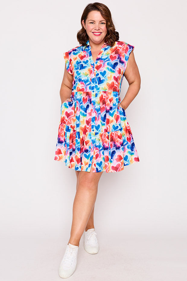 Claudia Bright Hearts Dress – Bright Hearts shirt dress