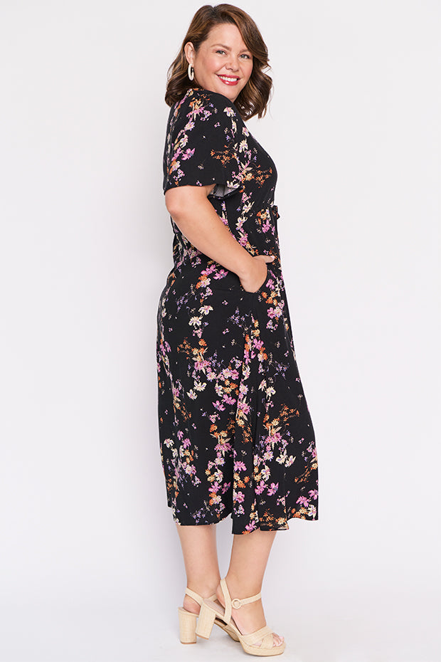 Michelle Sunset Shadow Dress โ Sunset Shadow midi dress