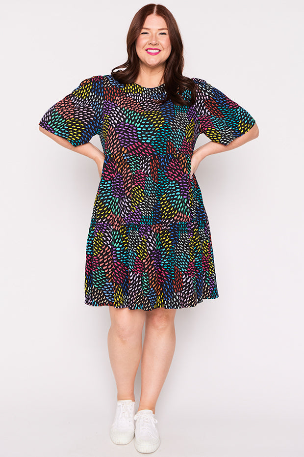 Izzie Rainbow Waves Dress – Rainbow Waves mini dress