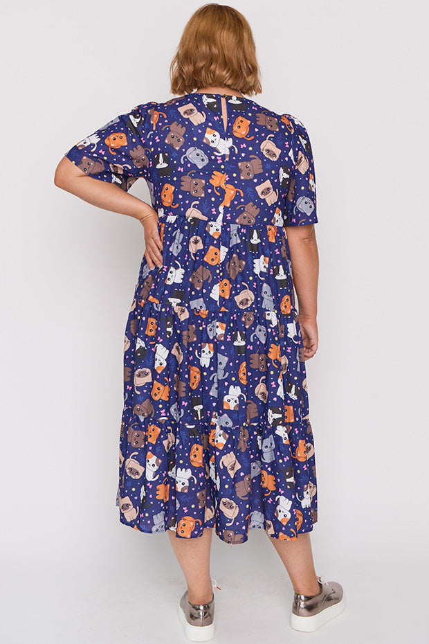 Saturn Cute Kitties Dress โ Cute Kitties midi dress