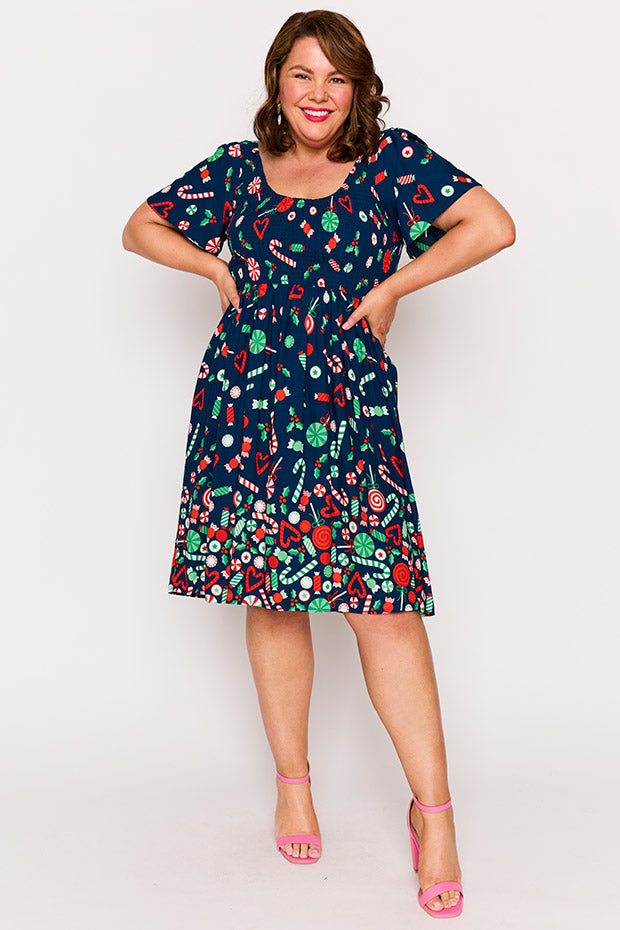 Merida Candy Crush Christmas Dress – Candy Crush Christmas knee length dress