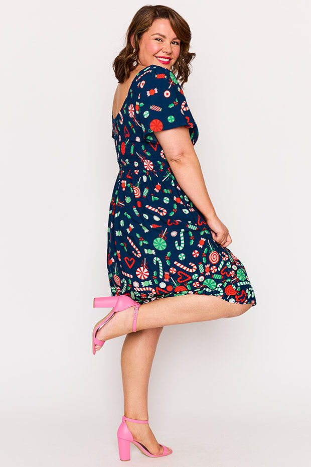 Merida Candy Crush Christmas Dress – Candy Crush Christmas knee length dress