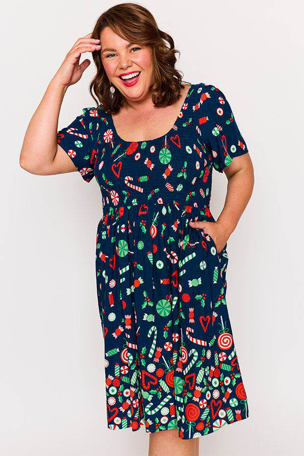 Merida Candy Crush Christmas Dress – Candy Crush Christmas knee length dress