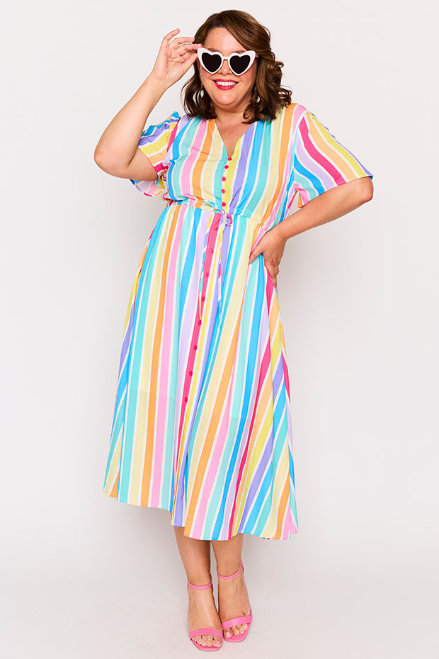 Marley LPD Candy Stripe Dress โ LPD Candy Stripe midi dress