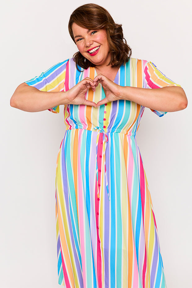 Marley LPD Candy Stripe Dress โ LPD Candy Stripe midi dress