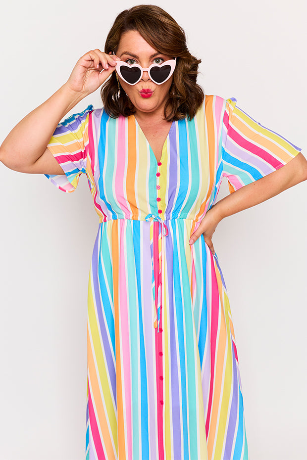 Marley LPD Candy Stripe Dress โ LPD Candy Stripe midi dress
