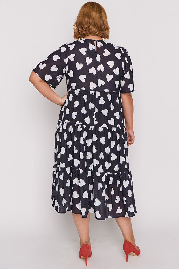 Saturn Hearts a Flutter Dress โ Hearts a Flutter midi dress