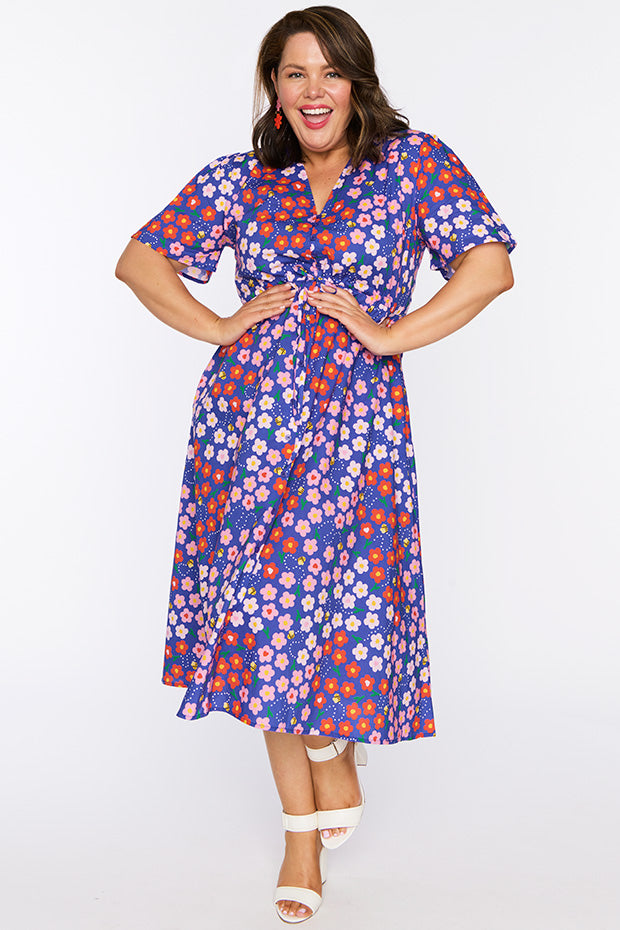 Marley Cotton Cute Daisy Bee Dress – Cute Daisy Bee midi dress