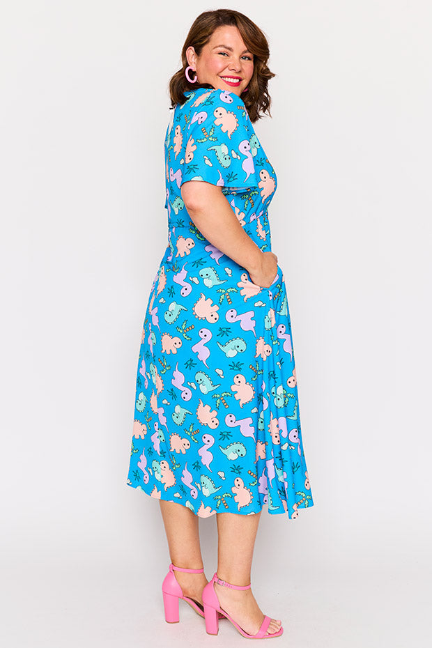 Marley Dino Print Dress – Dino Print midi dress