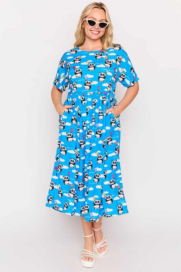 Superstar Floating Pandas Dress – Floating Pandas midi dress