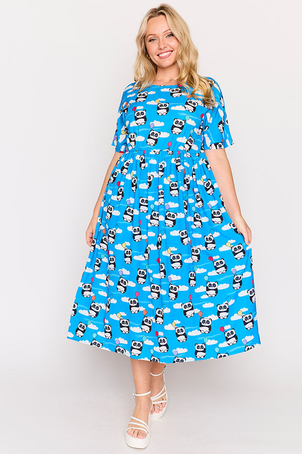 Superstar Floating Pandas Dress – Floating Pandas midi dress