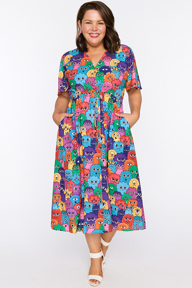 Marley Monster Emotions Dress โ Monster Emotions midi dress