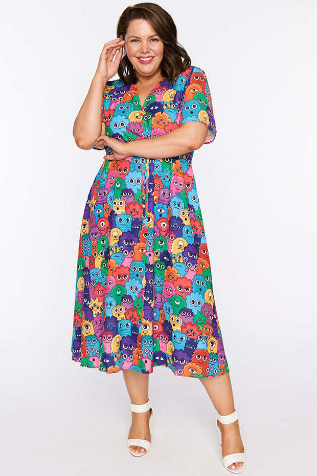 Marley Monster Emotions Dress โ Monster Emotions midi dress