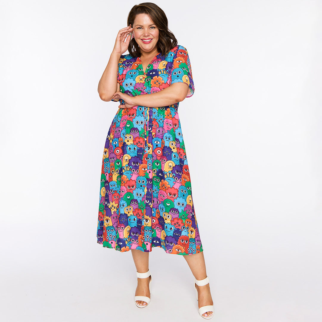 Marley Monster Emotions Dress โ Monster Emotions midi dress