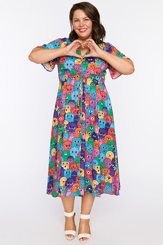 Marley Monster Emotions Dress โ Monster Emotions midi dress