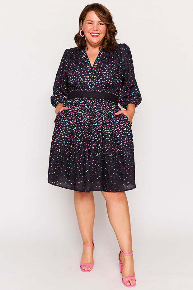 Abbie Falling Hearts Dress – Falling Hearts knee length dress