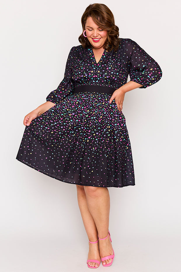 Abbie Falling Hearts Dress – Falling Hearts knee length dress