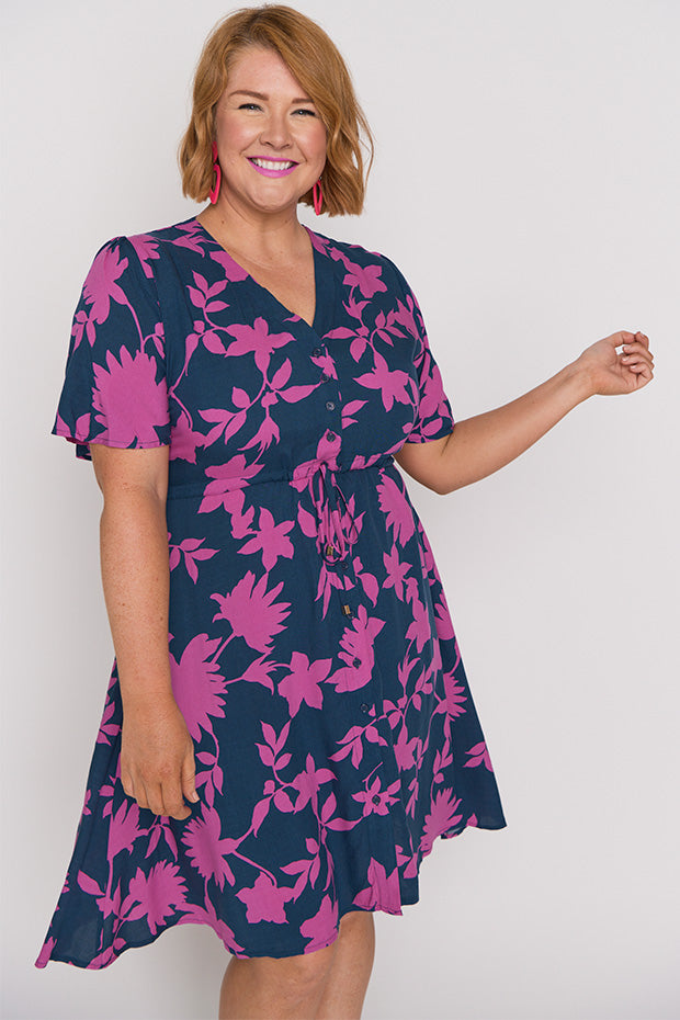 Jaz Contrast Ivy Dress – Contrast Ivy knee length dress