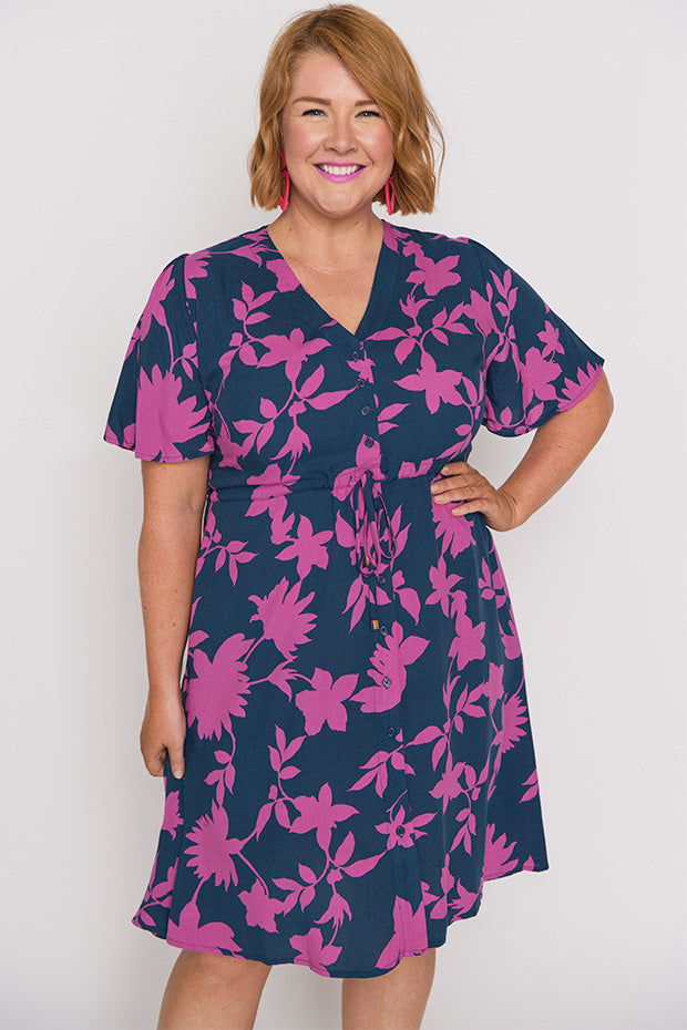 Jaz Contrast Ivy Dress โ Contrast Ivy knee length dress