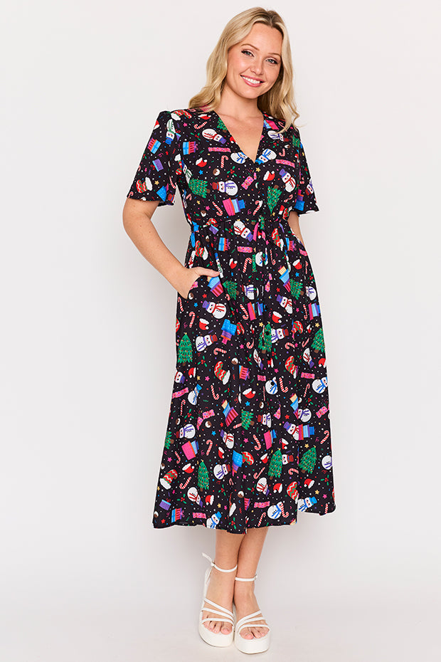 Marley Jolly Christmas Dress – Jolly Christmas midi dress