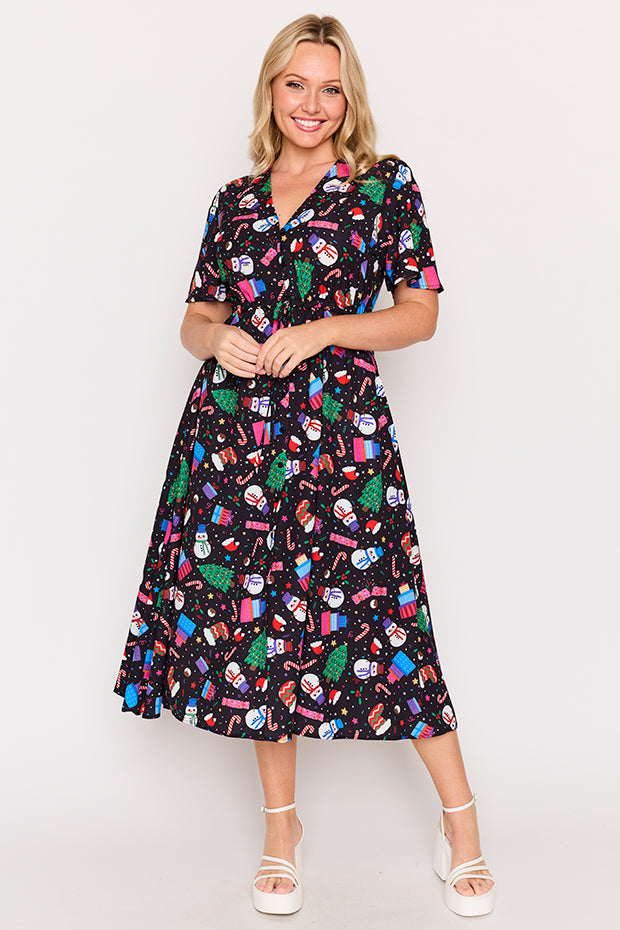 Marley Jolly Christmas Dress โ Jolly Christmas midi dress