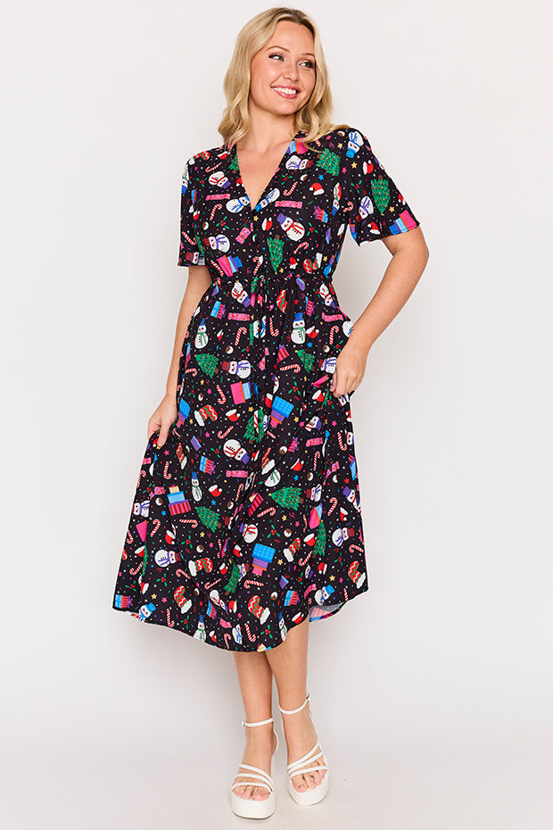 Marley Jolly Christmas Dress โ Jolly Christmas midi dress