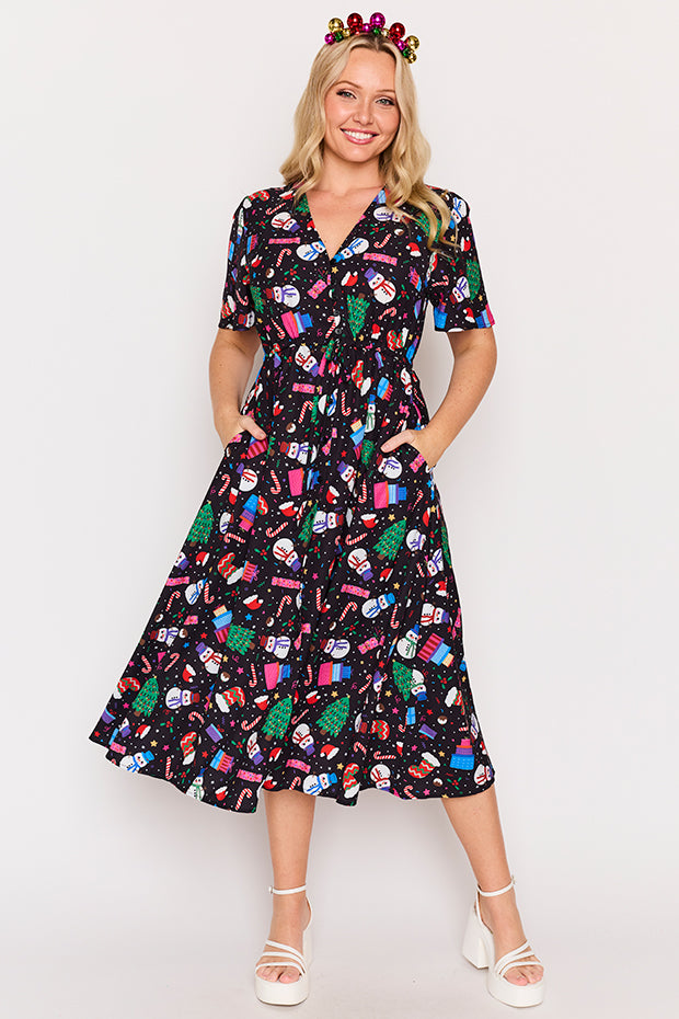 Marley Jolly Christmas Dress โ Jolly Christmas midi dress