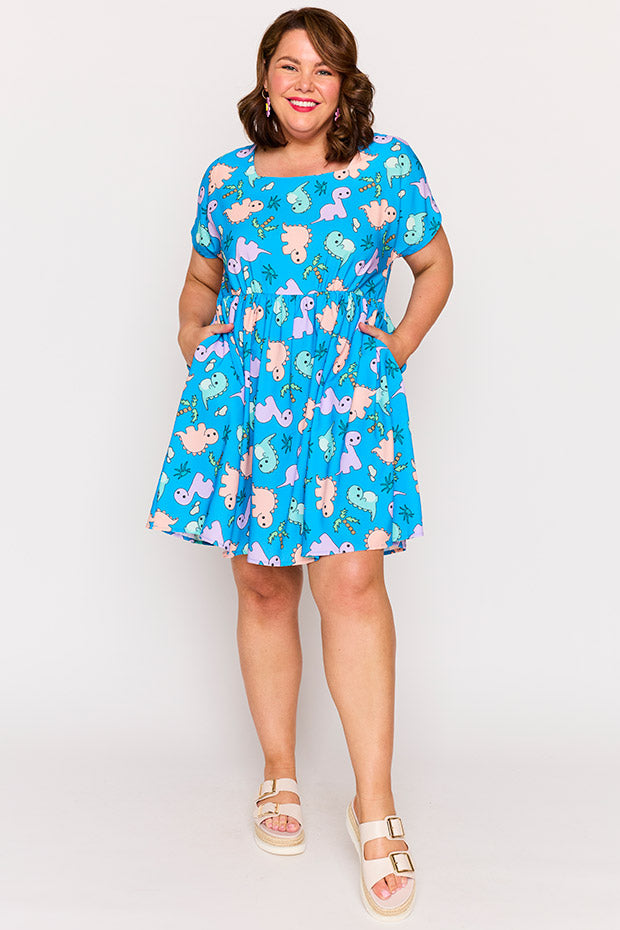 Arabella Dino Print Dress โ Dino Print shift dress