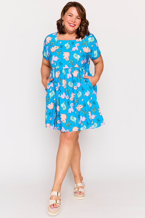 Arabella Dino Print Dress โ Dino Print shift dress