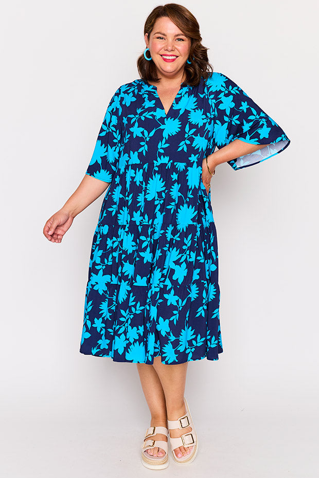 Chrissie Blue Ivy Dress โ Blue Ivy midi dress
