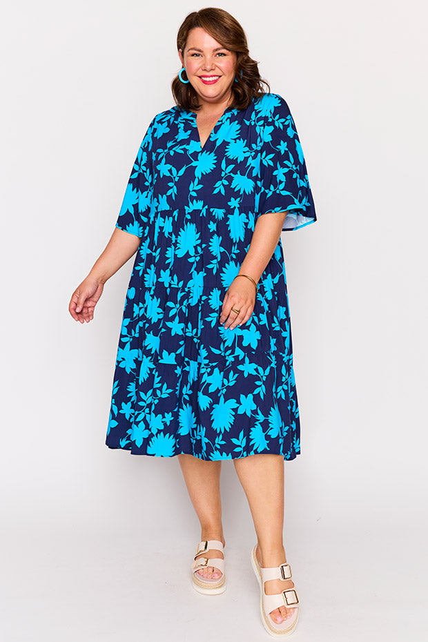 Chrissie Blue Ivy Dress โ Blue Ivy midi dress