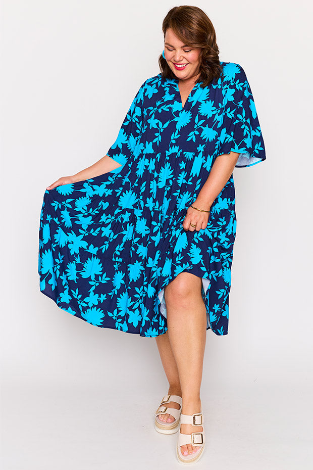 Chrissie Blue Ivy Dress โ Blue Ivy midi dress