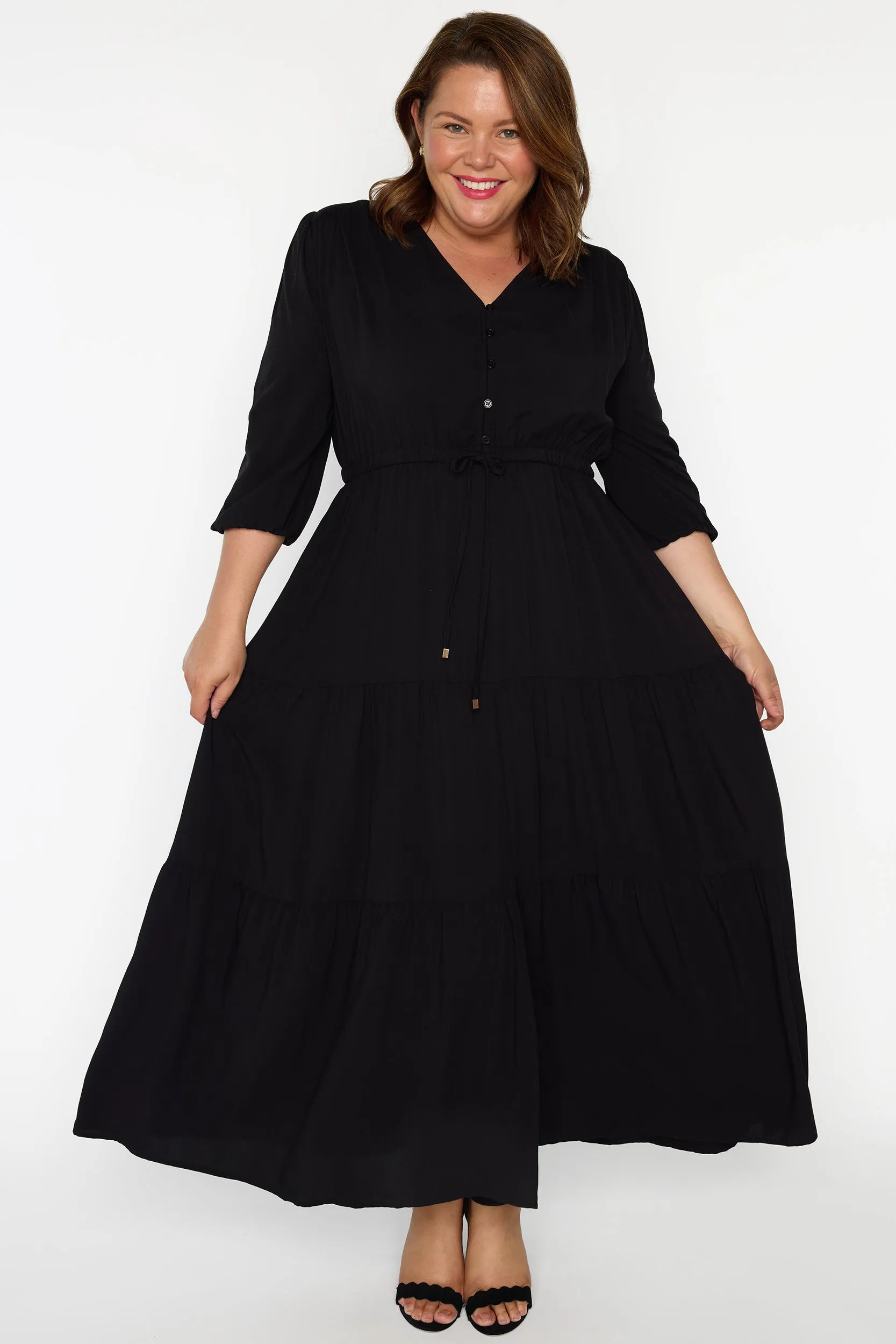 Adeline Black Dress – Black maxi dress