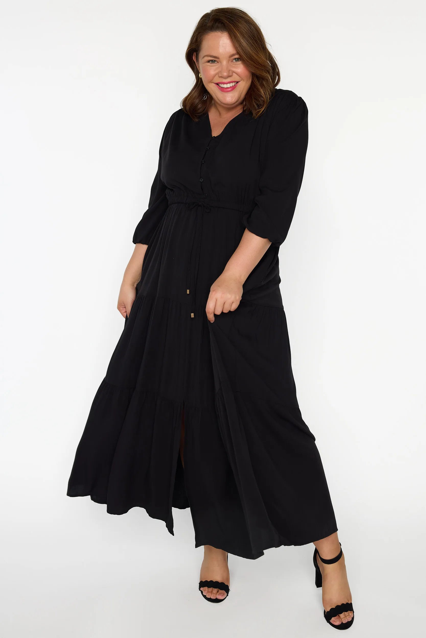 Adeline Black Dress – Black maxi dress