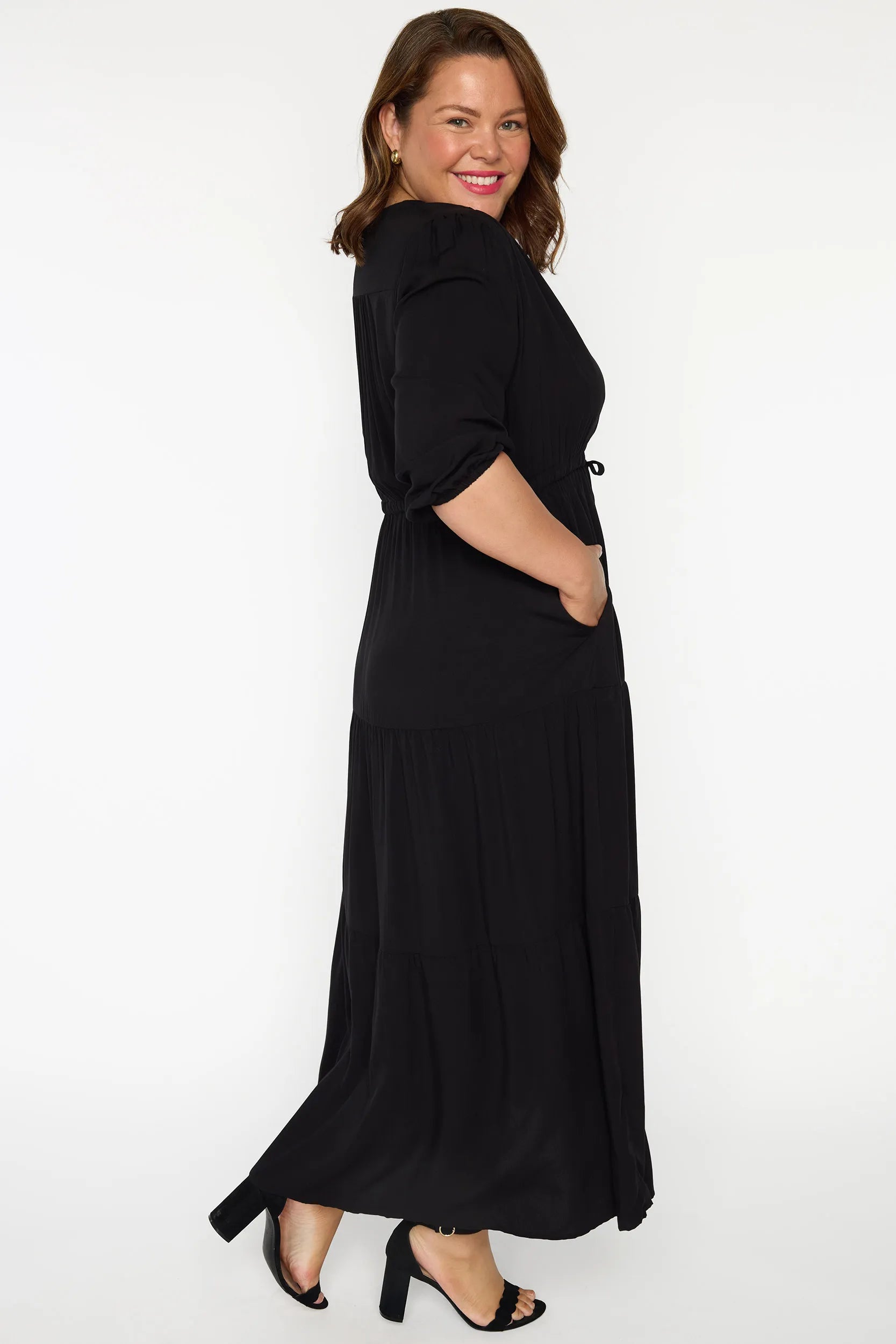 Adeline Black Dress – Black maxi dress